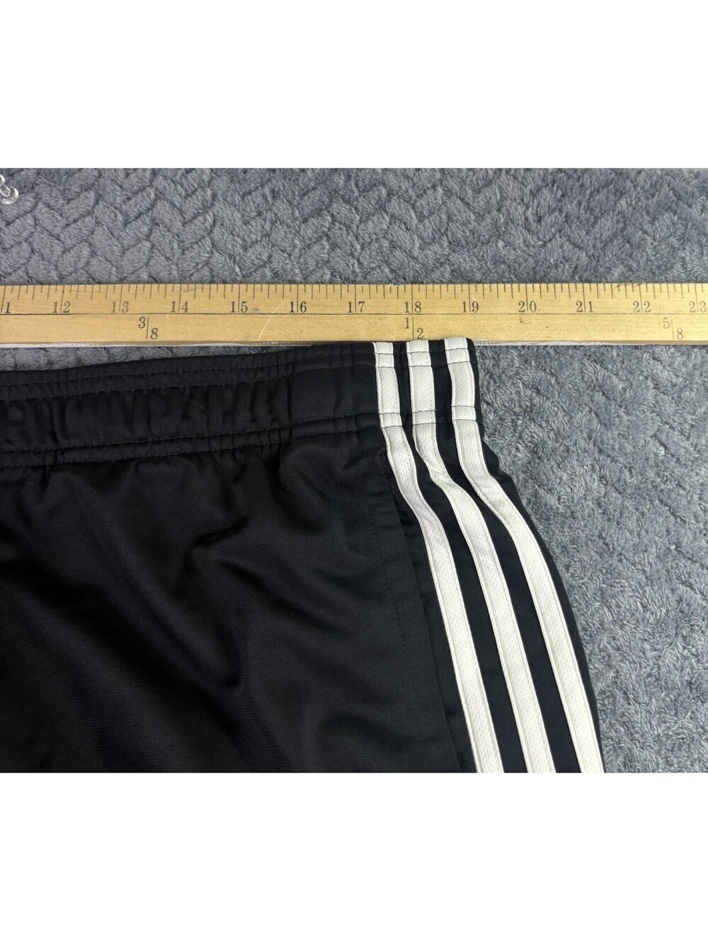 Adidas Track Pants Mens XL Black White 3-Stripe Straight Leg Activewear (0040) - Picture 4 of 7